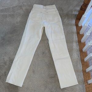 White Abercrombie straight leg jeans